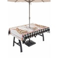 thumbnail image 1 of Easter Bunny Eggs Outdoor Tablecloth - 52x70 Inch Rectangle Dining Table Cover, Spring Flowers Rabbits Farmhouse Buffalo Plaid Waterproof Outdoor Table Cloth with Umbrella Hole & Zipper for Patio, 1 of 7