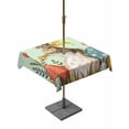 thumbnail image 1 of Easter Bunny Eggs Outdoor Tablecloth - 54x54 Inch Square Dining Table Cover, Spring Tulip Flowers Leaves Rustic Green Waterproof Outdoor Table Cloth with Umbrella Hole & Zipper for Picnic/Patio/Party, 1 of 7