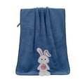 thumbnail image 1 of Easter Bunny Embroidered Hand Towel, Ultrasoft Quick-Absorbent Polyester Face Towel for Bathroom, Kitchen, and Holiday Decor, 1 of 7