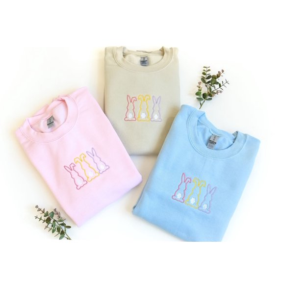 Easter Bunny Embroidered Sweatshirt