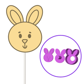 Easter Bunny Face Cake Pop Mold Or Treasure Pop Mold