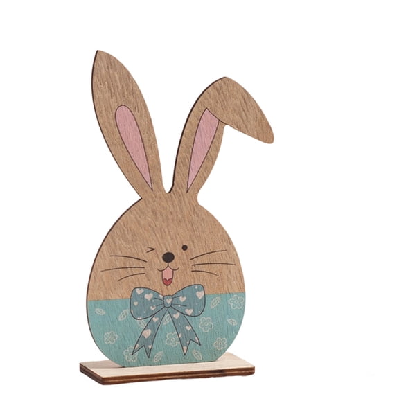 Easter Bunny Figurine, 3D Painted Desktop Decor, Easter Rabbit Statue For Home & Office, 1Pc Easter Decoration