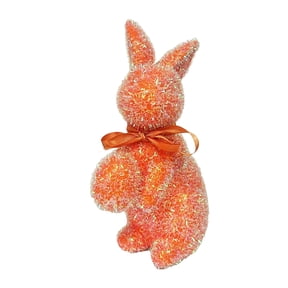 Easter Bunny Figurine, Flocking Rabbit Ornaments, Simulation Animal Decor for Garden Patio, Spring Outdoor Window Display, Multi-expression Bunny Statues