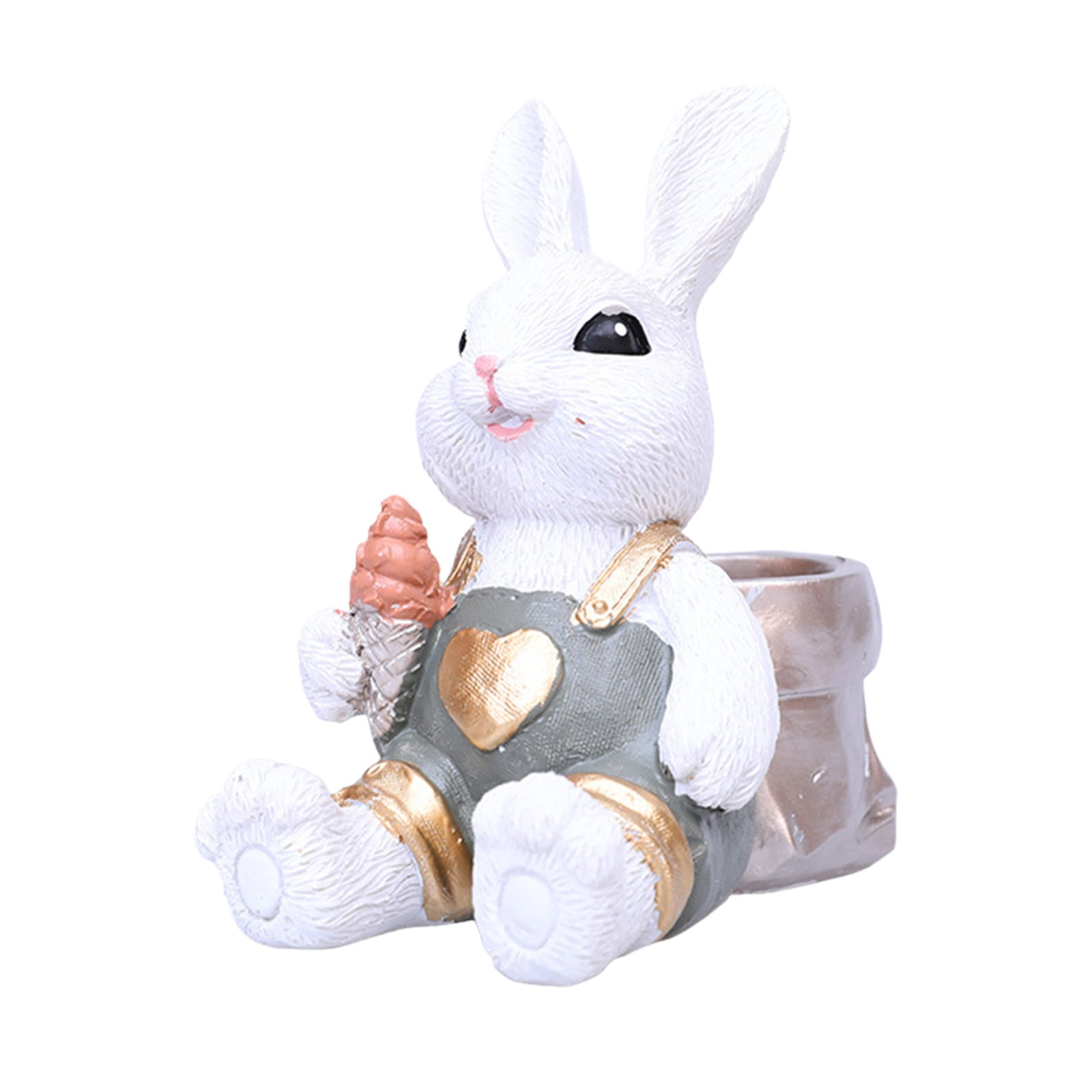 Easter Bunny Figurine Easter Gift Resin Cute Rabbit Statue Tabletop ...