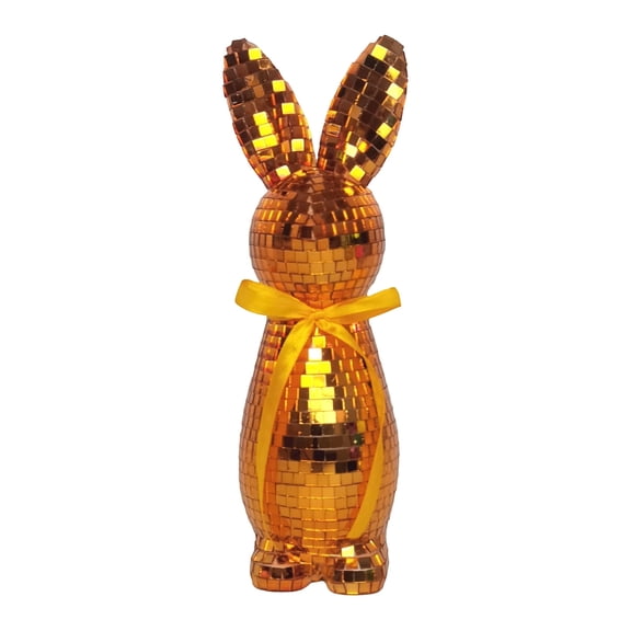 Easter Bunny Figurine Plastic 9.45 Inch Tabletop Decoration for Spring Home Party Display