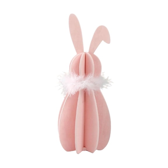 Easter Bunny Figurine Wood Rabbit Table Centerpiece Detachable Sturdy Design for Mantel Shelf Cabinet Decor