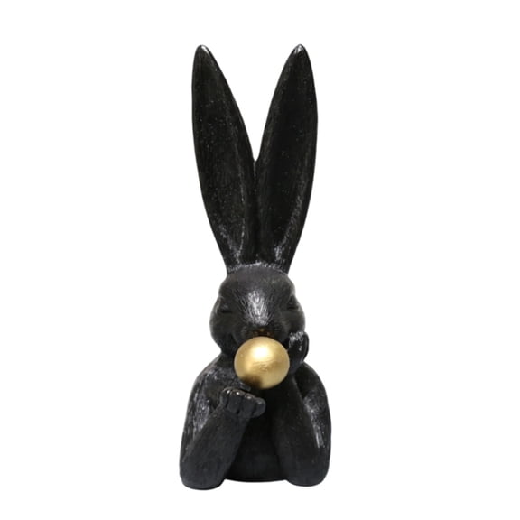 Easter Bunny Figurines, Home Easter Decor Resin Rabbit Statue, Easter Decorations Large Rabbit Figurines Easter Table Centerpiece Decorative Bunny Sculpture Gift for Home Living Room Decor