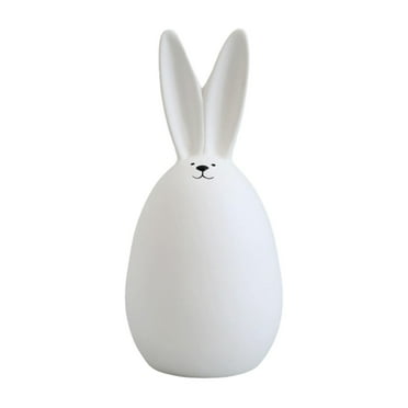 Easter Bunny Figurines Modern Art Sculpture Rabbit Statue for Patio 15cm White