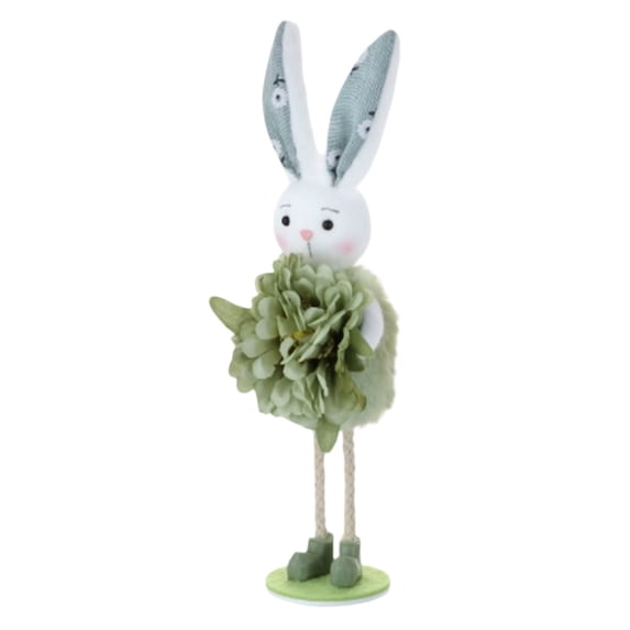 Easter Bunny Figurines with Standing Legs, Pastel Plush Shelf Sitter ...