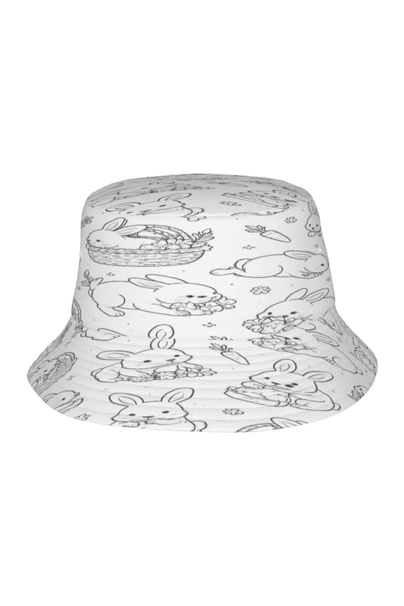 Easter Bunny Fisherman's Hat Lightweight and Breathable Sun Hat Suitable for Both Men and Women