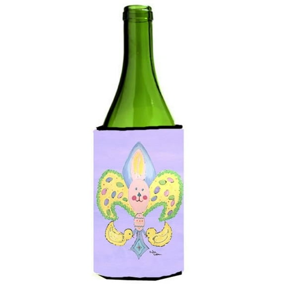 Easter Bunny Fleur De Lis Wine Bottle Hugger - 24 oz.