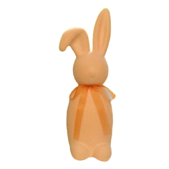 Easter Bunny Flocked Bunny Figurines Colorful Flocked Rabbit Statues Tabletop For Home Living Room Farmhouse Desktop Ornament Home Decor
