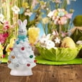 thumbnail image 1 of Easter Bunny Flocked Decoration, Tree Easter Indoor Spring Home Decoration Bedroom Office Decoration, Desktop Tree Home Decoration, 1 of 4