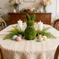 thumbnail image 1 of Easter Bunny Flocked Rabbits Easter Decorations Indoors Figurine for Desktop Easter Decoration and Easter Party Supplies, 1 of 5