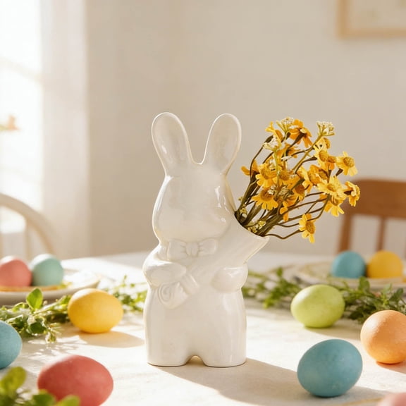 Easter Bunny Floral Picks Decorative Vase Insert Ornament For Home Centerpiece