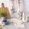 thumbnail image 1 of Easter Bunny Flowers Eggs Plaid Microfiber Towel Absorbent Kitchen Cleaning Cloth Dish Towel Household Cleaning Towel, 1 of 6