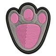 thumbnail image 1 of Easter Bunny Footprint Foot Print Applique Multi-Color Embroidered Iron-On Patch - 2.5 Inch Small, 1 of 5