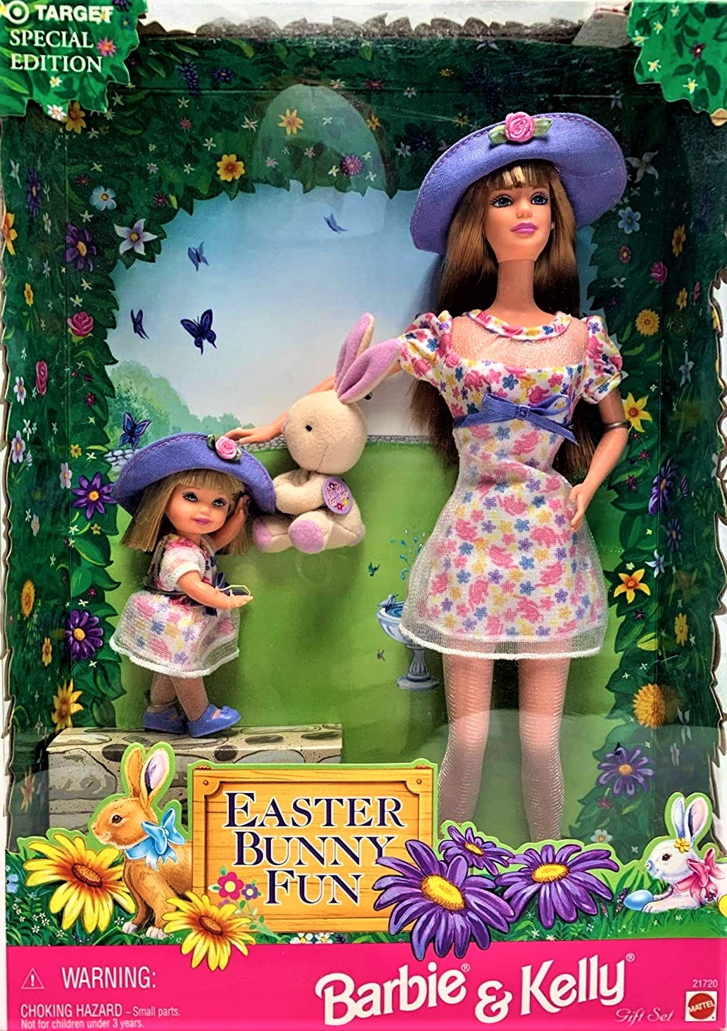 Easter Bunny Fun Barbie  Kelly Dolls Gift Set Mattel #21720 1998 