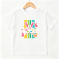 thumbnail image 1 of Easter Bunny Gamer Girls Graphic Tee, Cute Rabbit Controller 100% Cotton Kids Short Sleeve T-Shirt, 1 of 5