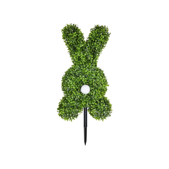 Easter Bunny Garden Stake Artificial Green Plant, Outdoor Yard Lawn Pathway Festive Decoration