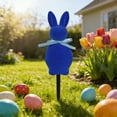 thumbnail image 1 of Easter Bunny Garden Stakes, Flocked Outdoor Decorations for Spring Yard and Party Decor, Bunny Themed Garden Stake for Easter and Spring Festivities, 1 of 7