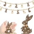 thumbnail image 1 of Easter Bunny Garland (78.7Inch) - Cute Bunny Pendant Decorative Bead Banner for Easter Party Home Living Room Wall Mantel & Table Decor (Brown), 1 of 5