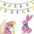 thumbnail image 1 of Easter Bunny Garland (78.7Inch) - Cute Bunny Pendant Decorative Bead Banner for Easter Party Home Living Room Wall Mantel & Table Decor (Pink), 1 of 5