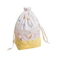 thumbnail image 1 of Easter Bunny Gift Bag with Drawstring, Easter Burlap Drawstring Bags Bunny Linen Goody Gift Bags Easter Bags Burlap Easter Bunny Bags for Spring Easter 7x12 inch, 1 of 9