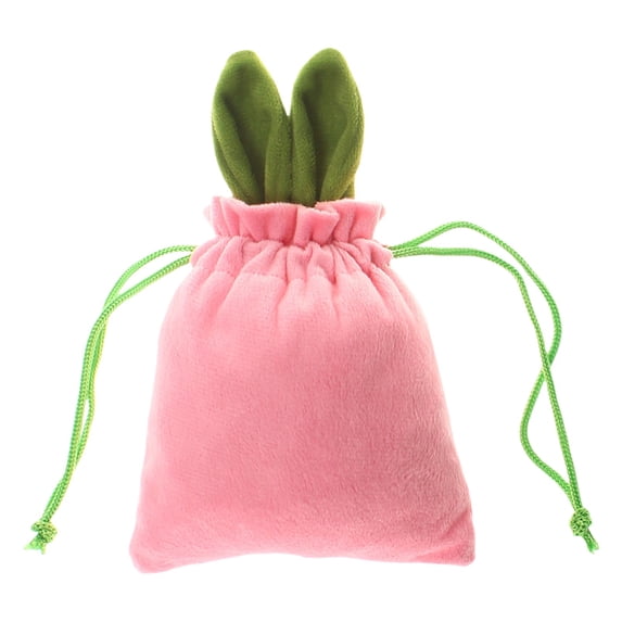 Easter Bunny Gift Bags Rabbit Ear Velvet Bags with Drawstrings 6.7 x 6 ...