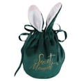 thumbnail image 1 of Easter Bunny Gift Bags,Rabbit Ear Velvet Bags with Drawstrings,Reusable Rabbit Drawstring Treat Bag ,6.7 Inch Bunny Gift Pouches Party Favors for Basket Party Supplies Candy Treat Jewelry(Green), 1 of 9