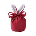 thumbnail image 1 of Easter Bunny Gift Bags Rabbit Ear Velvet Bags with Drawstrings Bunny Gift Pouches Bunny Party Favors for Baby Kid Basket Party Supplies Candy Treat Jewelry (12 Pcs) (Red), 1 of 8