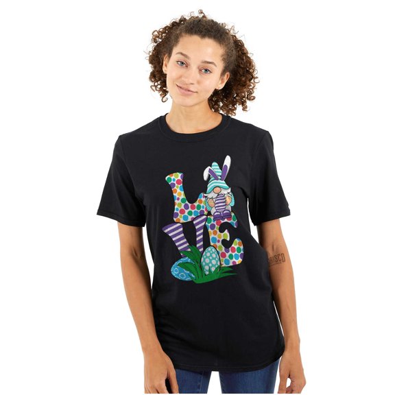Easter Bunny Gnome Love Egg Hunt Women's Graphic T Shirt Tees Brisco Brands S