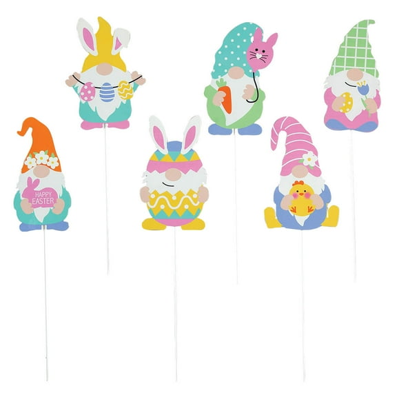 Easter Bunny Gnome Stakes, Set of 6 by Fox RiverTM Creations