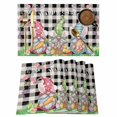 thumbnail image 1 of Easter Bunny Gnomes Placemats Set of 4, Spring Easter Eggs Floral Black Plaid Placemats for Dining Table, Place Mats for Kitchen Tabletop, Waterproof Wipeable Dining Table Mats Set, 1 of 9