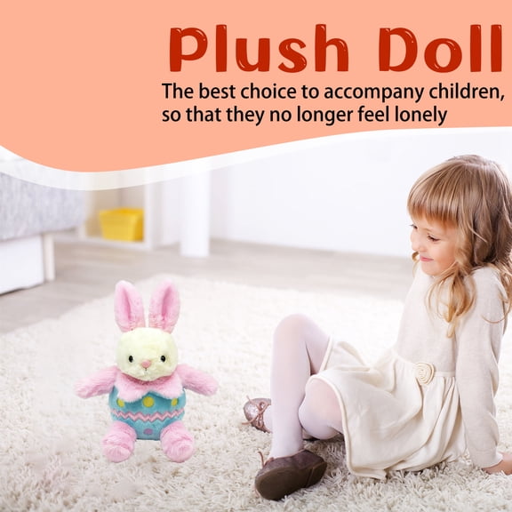 Easter Bunny Hair Hoop Chicken Plush Doll, 9.84 Inch, Soft Stuffed Farm Animal Toy, Easter Decor, Party Favors, Birthday Gifts, Home Ornaments