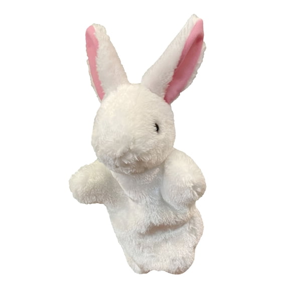 Easter Bunny Hand Puppet Plush Toy Soft Interactive Animal Doll for Kids Storytelling and Role Play Gift