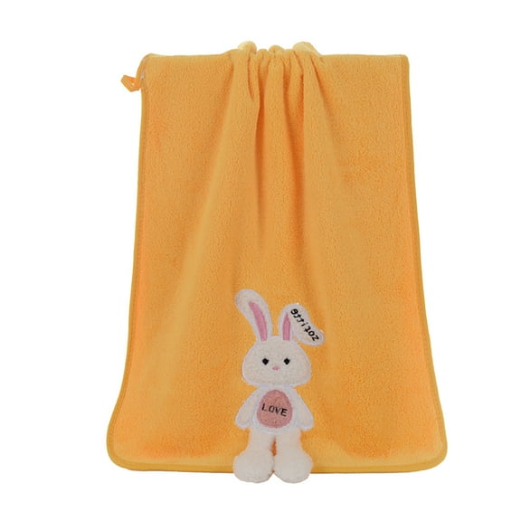 Easter Bunny Hand Towels Cotton Embroidered Bathroom Towel with Hanging Loop, Rabbit Kitchen Dish Towels for Spring Holiday Drying Cleaning Cooking, 29.5 x 13.8 Inch