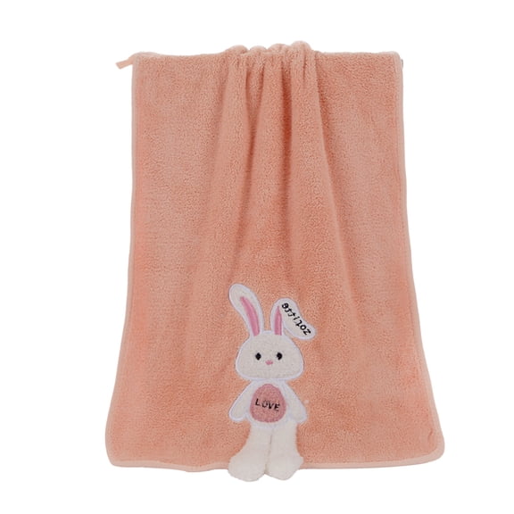 Easter Bunny Hand Towels Cotton Embroidered Bathroom Towel with Hanging Loop, Rabbit Kitchen Dish Towels for Spring Holiday Drying Cleaning Cooking, 29.5 x 13.8 Inch