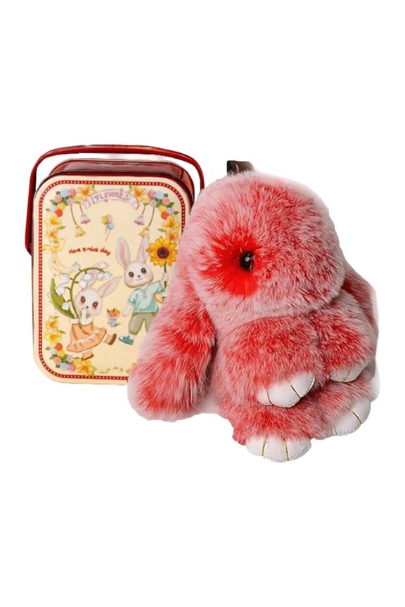 Easter Bunny Hanging Ornament Cute Soft Stuffed Bunny Pendant Idea Pendant Keychain Handmade Soft Bunny Keychain Comes With Designer