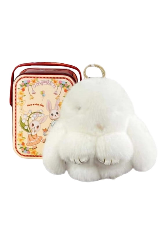 Easter Bunny Hanging Ornament Cute Soft Stuffed Bunny Pendant Idea Pendant Keychain Handmade Soft Bunny Keychain Comes With Designer