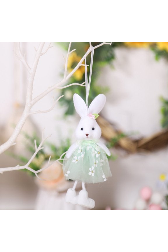 Easter Bunny Hanging Ornaments, Cute Bunny Doll Pendant for Easter Tree Decoration, Easter Home and Car Decor, Soft Plush Bunny Pendant for Room, Keychain Easter Holiday Indoor Outdoor Decor