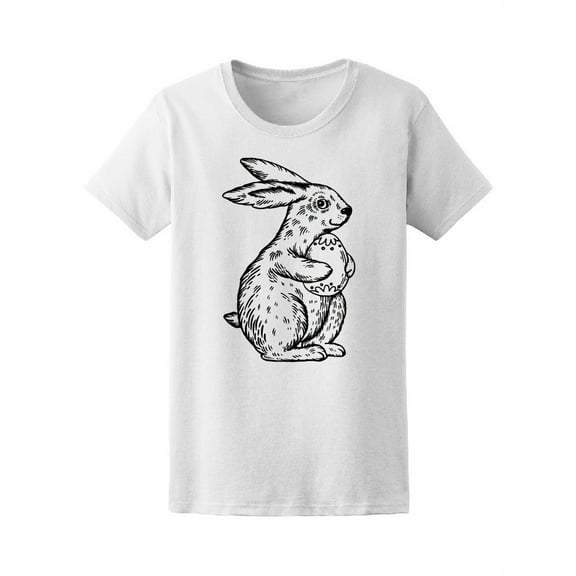 Easter Bunny Holding Egg T-Shirt Men -Image by Shutterstock, Male Medium