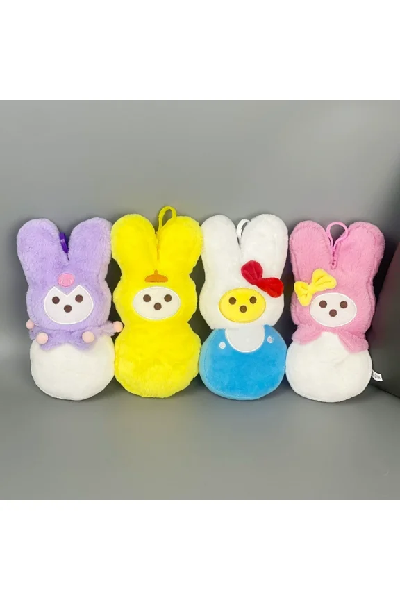 Easter Bunny Keychain Plush Toys, 8" Cute Peex Rabbit Dolls Easter Decorations, Funny Easter Bunny Action Figures Crafts, Easter Rabbits Plush Dolls, Birthday Easter Gifts for Teens