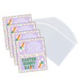 thumbnail image 1 of Easter Bunny Kisses Labels for Easter Bunny Bait  50 Tags & 50 Bags  100 Pieces Tags 4x3.5 for Candy Baskets Folded Cards to Staple Egg Floral Background, 1 of 1