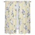 thumbnail image 1 of Easter Bunny Kitchen Curtain for Berdoom Living Room Cafe 72 Inch Length, Spring Purple Flower Rustic Rabbit Yellow Tiers Curtains Light Filtering Drapes Window Treatment 2 Panels 52"Wx72"L, 1 of 8
