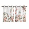 thumbnail image 1 of Easter Bunny Kitchen Curtains Window Panels, Cute Rabbit Rose Floral Pastoral Leaves Plants Insulated Window Treatment Curtain, Grommet Curtains for Bedroom/Living Room/Bathroom, 2 Piece 42"Wx54"L, 1 of 8