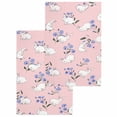 thumbnail image 1 of Easter Bunny Kitchen Dish Towels for Drying Dishes Set of 2, Spring Purple Flower Rustic Rabbit Pink Waffle Weave Microfiber Hand Tea Bathroom Towels Quick Dry & Absorbent Towel 15.7x23.6, 1 of 7