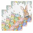 thumbnail image 1 of Easter Bunny Kitchen Dish Towels for Drying Dishes Set of 3, Colorful Easter Eggs Eucalyptus Leaves Weeping Waffle Weave Microfiber Hand Tea Bathroom Towels Quick Dry & Absorbent Towel 12x12, 1 of 7