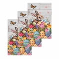 thumbnail image 1 of Easter Bunny Kitchen Dish Towels for Drying Dishes Set of 3, Colorful Eggs Spring Tulips Flower Grey Wooden Waffle Weave Microfiber Hand Tea Bathroom Towels Quick Dry & Absorbent Towel 15.7x23.6, 1 of 7