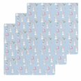 thumbnail image 1 of Easter Bunny Kitchen Dish Towels for Drying Dishes Set of 3, Spring Carrots Cute Rabbit Pink Love Heart Blue Waffle Weave Microfiber Hand Tea Bathroom Towels Quick Dry & Absorbent Towel 12x12, 1 of 7